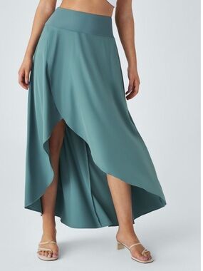 Halara Breezeful™ High Waisted maxi 2-in-1 Casual skirt size Medium stone blue